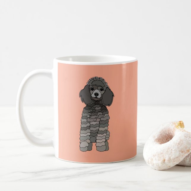 Caneca De Café Cachorro de Estimação Poodle (Com Donut)