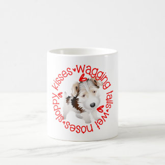 Caneca De Café Cachorro de Fox Terrier com Fio Cachorro, beijos d