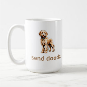 Caneca De Café Cachorro de Goldendoodle "Enviar Porodz" 2