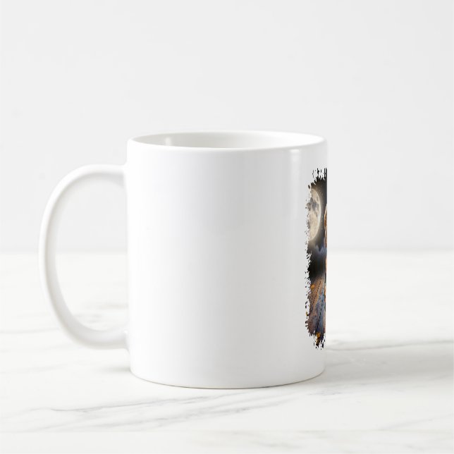 Caneca De Café Cachorro de Goldendoodle Halloween (Esquerda)