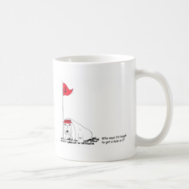 Caneca De Café Cachorro de Golfe Engraçado (Direita)
