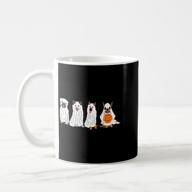Caneca De Café Cachorro de Halloween com Abóbora Cachorro Assusta (Esquerda)