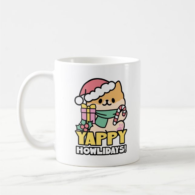 Caneca De Café Cachorro de Natal Bonito - Erradias de Yappy (Esquerda)