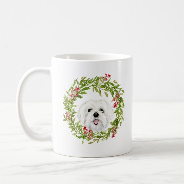 Caneca De Café Cachorro de Natal, festas de inverno (Esquerda)