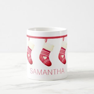 Caneca De Café Cachorro de Natal Vermelho