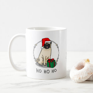 Caneca De Café Cachorro de Papai Noel de Natal (desfiladeiro)