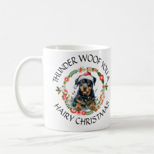 Caneca De Café Cachorro de Papais noeis de Natal Personalizáveis