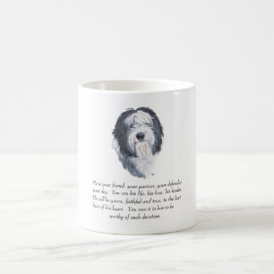 Caneca De Café Cachorro de Pastoreio Inglês Antigo Lembrança - Ma