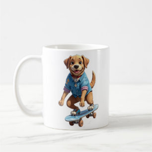 Caneca De Café Cachorro De Pé