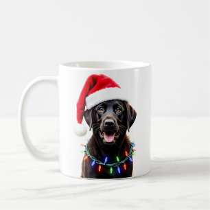 Caneca De Café Cachorro de pijama com luz de árvore de Natal Labr