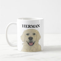 Cachorro de Retriever de Ouro em Inglês Personaliz
