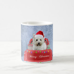 Caneca De Café Cachorro de Terrier Branco de West Highland em Sno