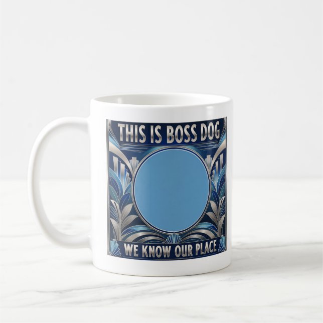 Caneca De Café Cachorro dirige a casa,Cachorro está no comando.Ca (Esquerda)