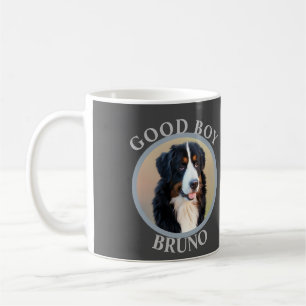 Caneca De Café Cachorro do bom menino adiciona texto fotográfico