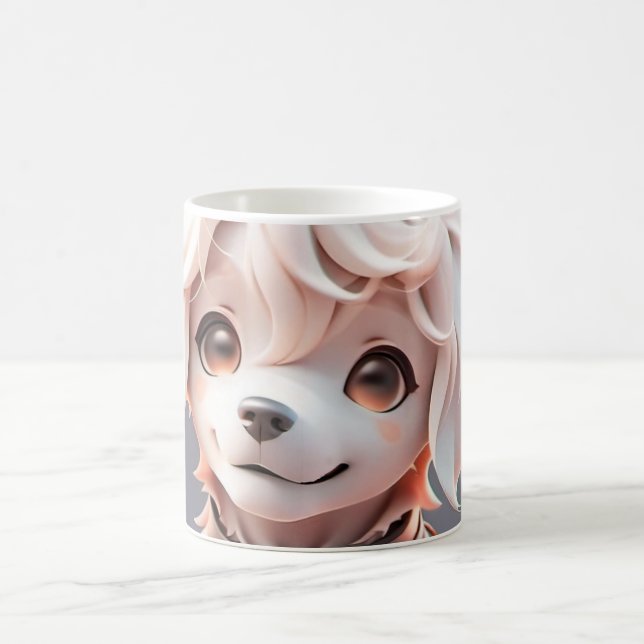 Caneca De Café Cachorro do Retriever de Ouro Chibi (Centro)