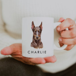 Caneca De Café Cachorro Doberman Personalizado Lover Mug