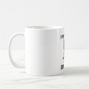Caneca De Café Cachorro Dobermann Amando Loucamente Corações Verm