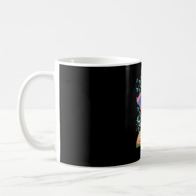 Caneca De Café Cachorro e Gato Sob Um Guarda-chuvas (Esquerda)