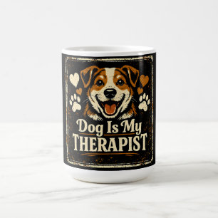 Caneca De Café Cachorro é Meu Terapeuta – Amor pela Saúde Mental 