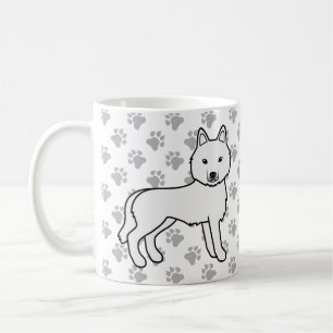 Caneca De Café Cachorro e patas brancas siberianas