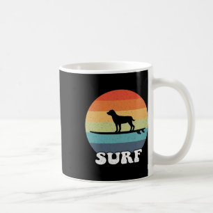 Caneca De Café Cachorro Em Surfboard Surfista De Surf Retro Cacho