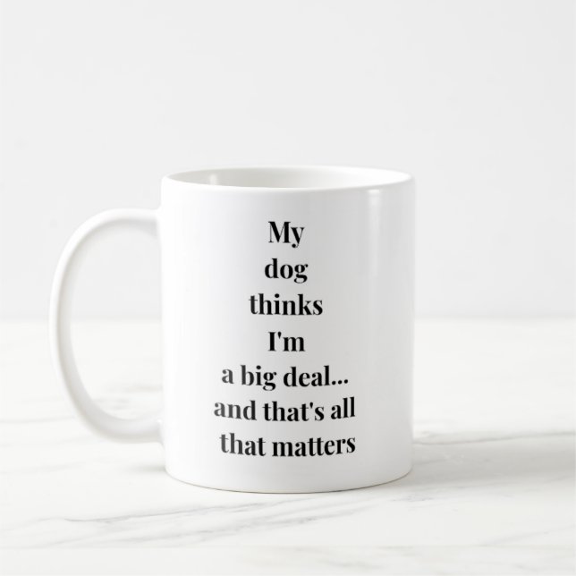 Caneca De Café Cachorro Engraçado (Esquerda)