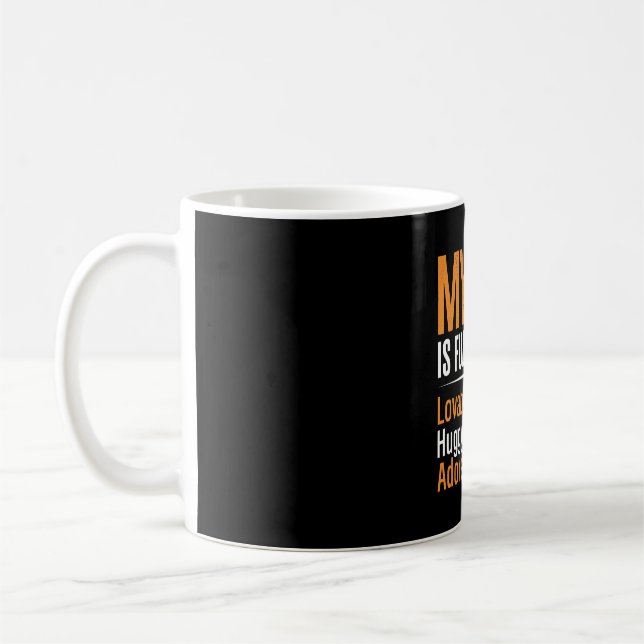 Caneca De Café Cachorro Engraçado Cheio de Design de Bobagem (Esquerda)