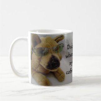 Caneca De Café Cachorro Engraçado com Café Dizendo