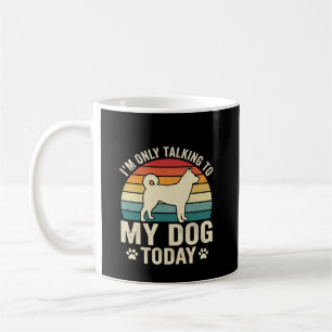 Caneca De Café Cachorro Engraçado Falando Pôr do Sol Retro