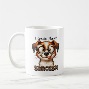Caneca De Café Cachorro Engraçado Falo Sarcasmo Fluente