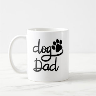 Caneca De Café Cachorro Engraçado Impressão de Pata Pai de Cachor