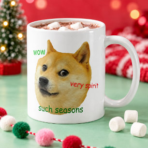 Caneca De Café Cachorro Engraçado Meme Shiba Inu Férias Tais Temp