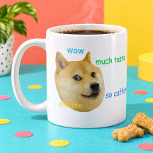 Cachorro Engraçado Meme Shiba Inu Wow Muito Café