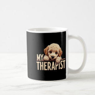 Caneca De Café Cachorro Engraçado Meu Terapeuta Poodle