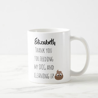 Caneca De Café Cachorro Engraçado Obrigado por Pet Sitting POOP