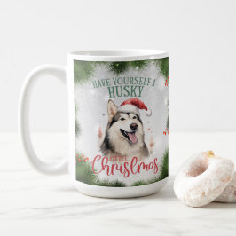 Caneca De Café Cachorro Engraçado rouco Pun Café de Natal