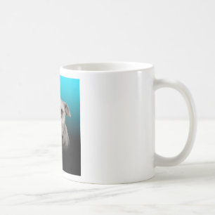 Caneca De Café Cachorro Escuro com Gradação Preta Azul