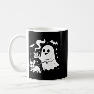 Caneca De Café Cachorro Fantasma Bulldogue Francês Café Halloween