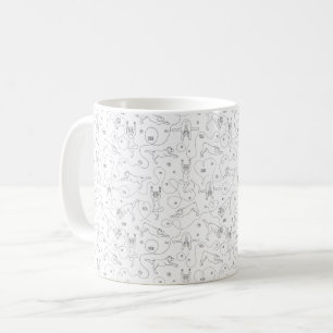 Caneca De Café Cachorro fazendo ioga