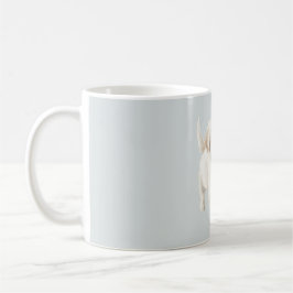 Caneca De Café Cachorro Feliz Branco Azul
