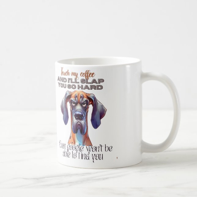 Caneca de Café Cachorro Feroz – Divertido "Toque M (Direita)