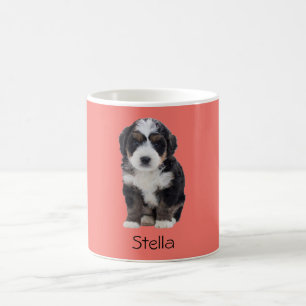 Caneca De Café Cachorro Fotográfico Personalizado - Coral Sunset 