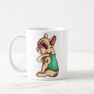 Caneca De Café Cachorro Francês Adoro Mãe Tatuagem Lover Engraçad