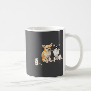 Caneca De Café Cachorro Fumando Cigarro Chihuquita Engraçado Meme