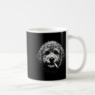 Caneca De Café Cachorro Fumando Cigarro Engraçado Idiota Goldendo