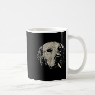 Caneca De Café Cachorro fumando cigarro engraçado meme do golden