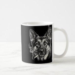 Caneca De Café Cachorro Fumando Cigarro Meme Divertido Pastor Ale