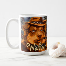 Cachorro Gangster Bonito com Olhos Azuis Personali