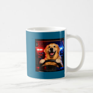 Caneca De Café Cachorro golden retriever engraçado dirigindo meme