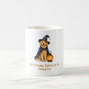 Caneca De Café Cachorro Golden Retriever Feiticeiro Fofo de Hallo